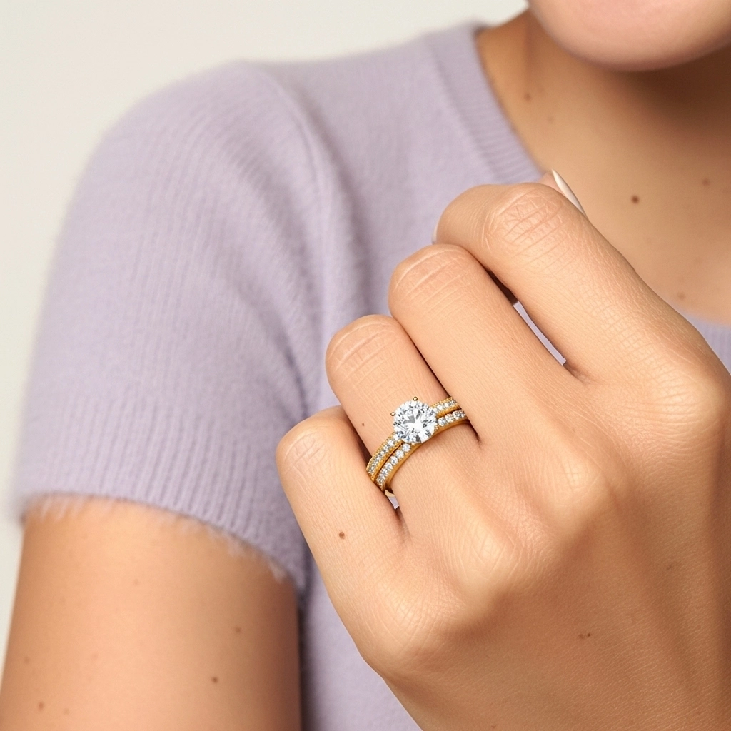 Rétro Perlé Crené Corde Femme Argent sterling 925 Ensemble nuptial