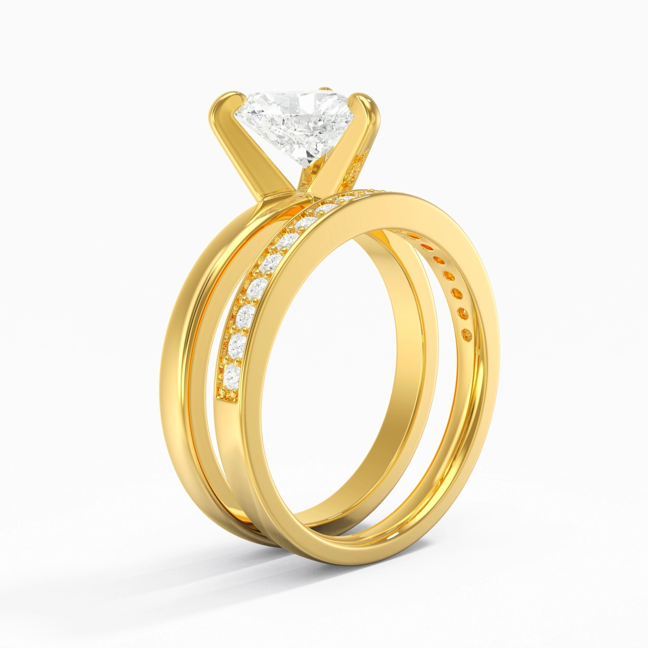 925 Sterling Silver Moissanite Bridal Set
