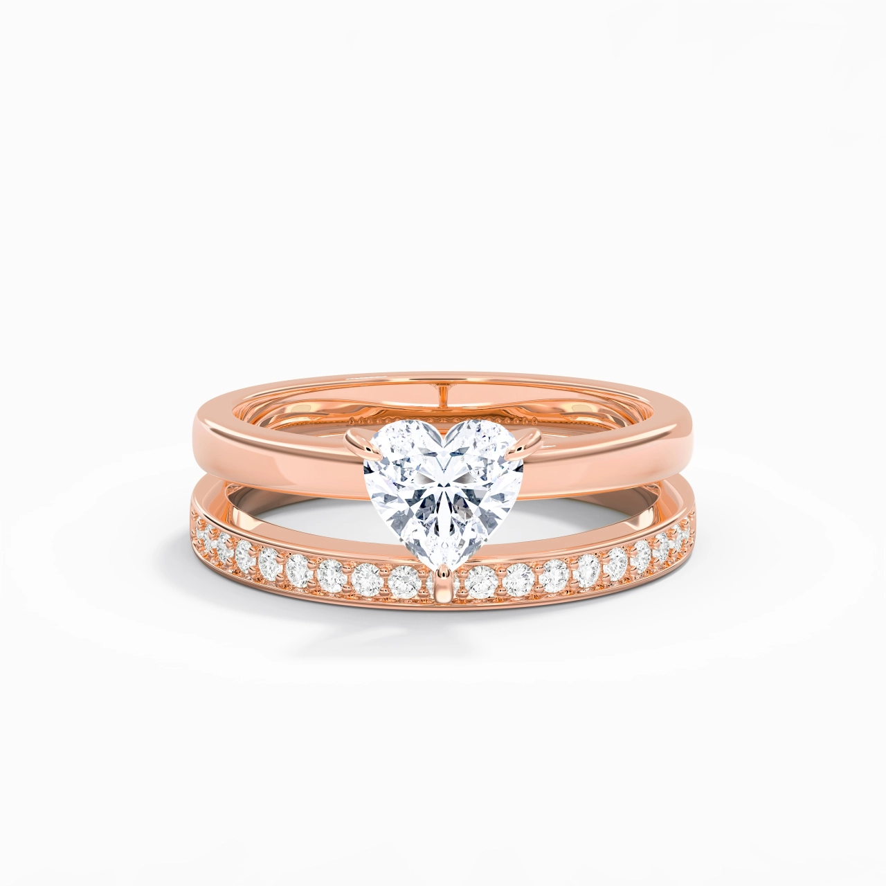 925 Sterling Silver Moissanite Bridal Set