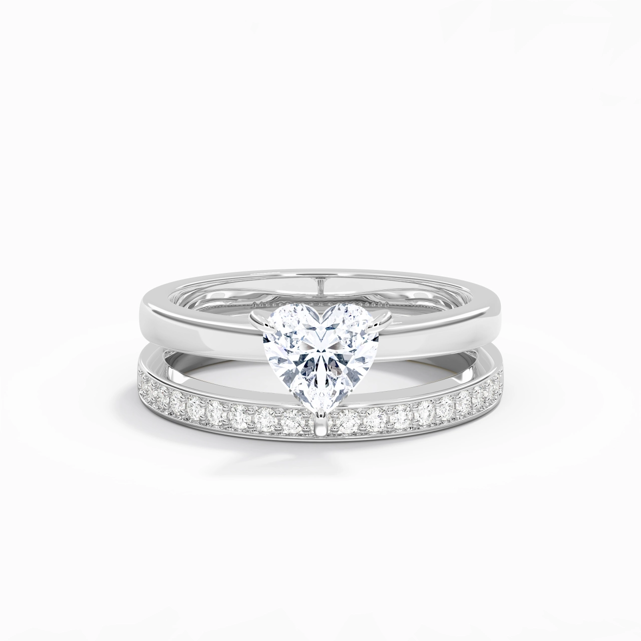 925 Sterling Silver Moissanite Bridal Set