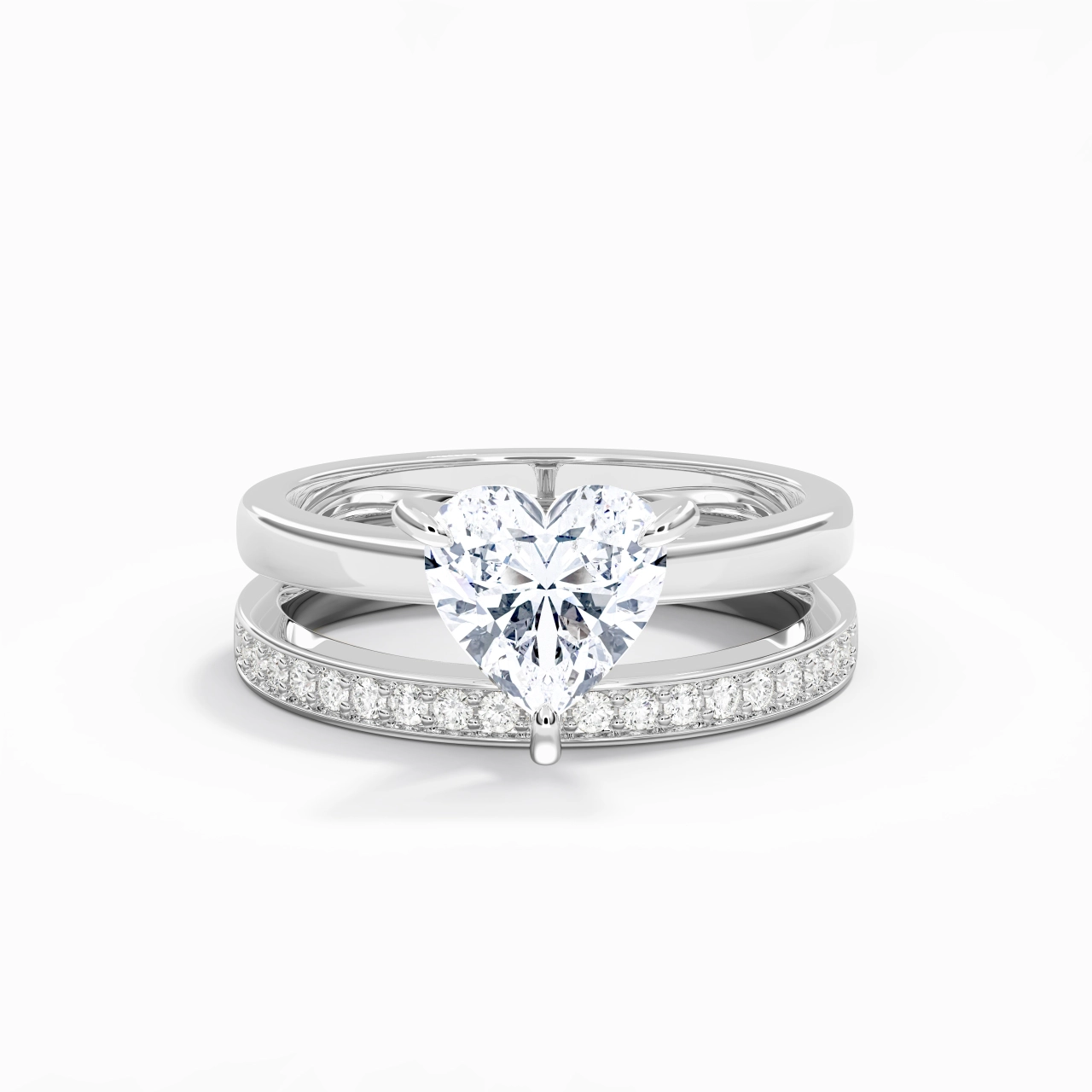 925 Sterling Silver Moissanite Bridal Set