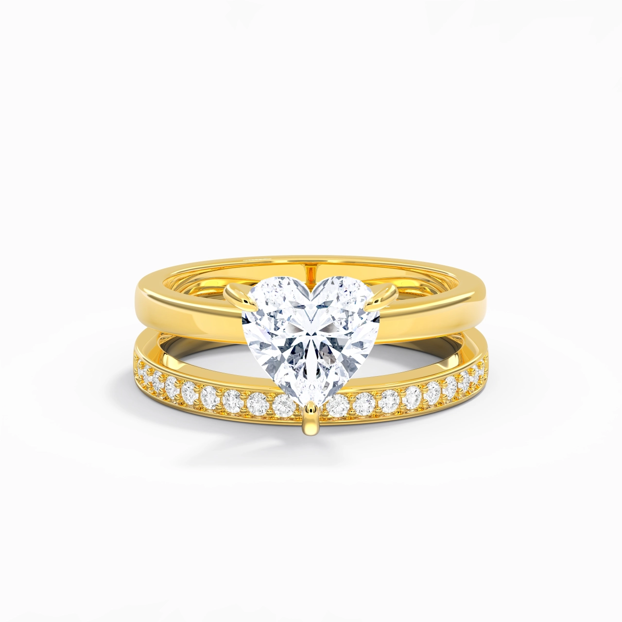 14K Gold Moissanite Bridal Set