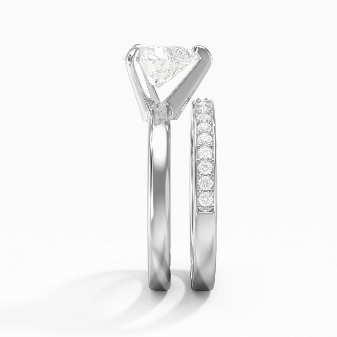 925 Sterling Silver Moissanite Bridal Set