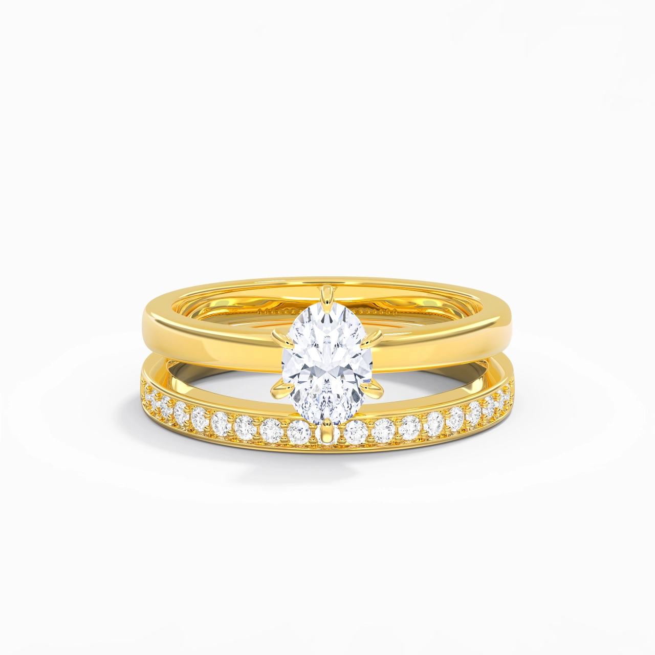 925 Sterling Silver Moissanite Bridal Set