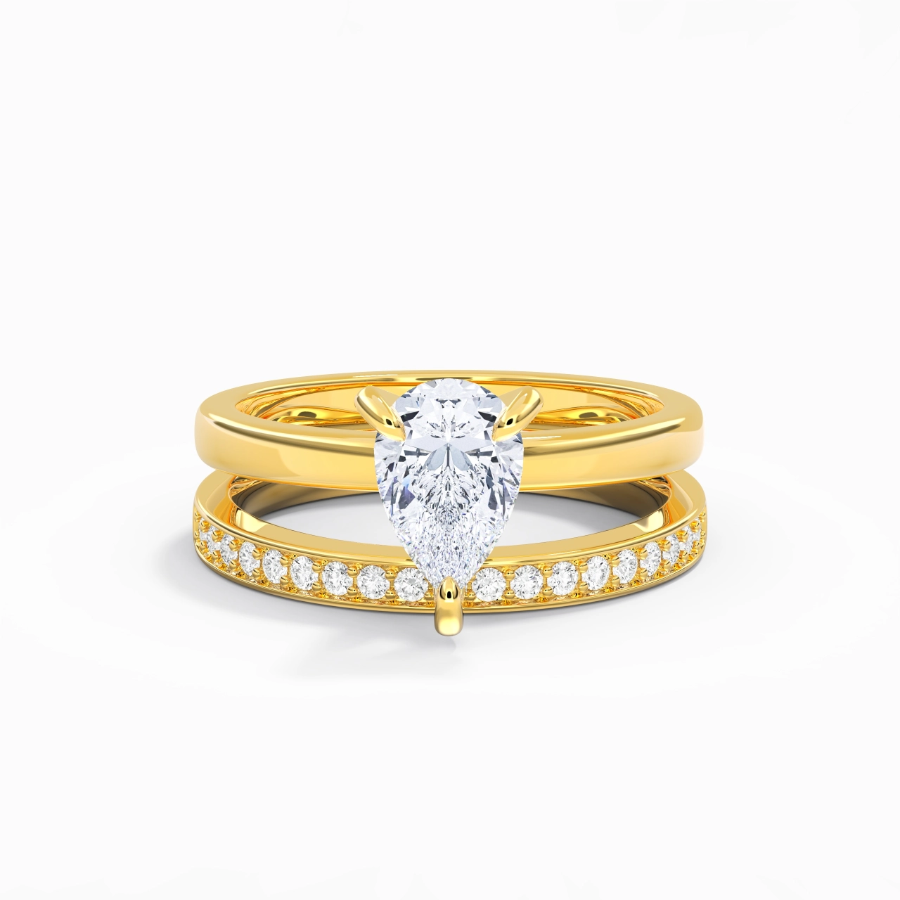 14K Gold Moissanite Bridal Set