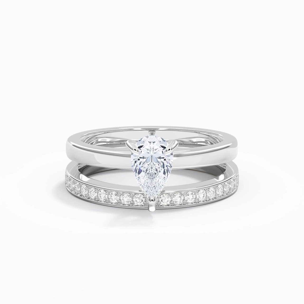 925 Sterling Silver Moissanite Bridal Set