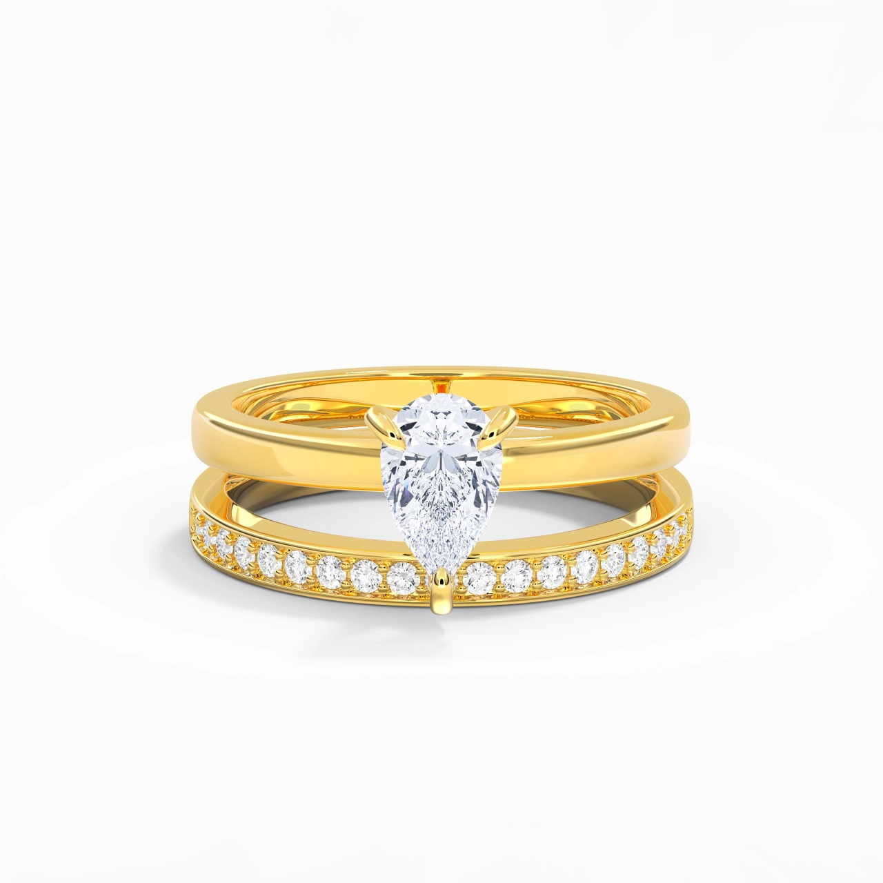 14K Gold Moissanite Bridal Set