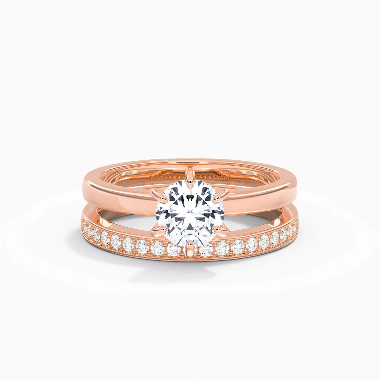 925 Sterling Silver Moissanite Bridal Set