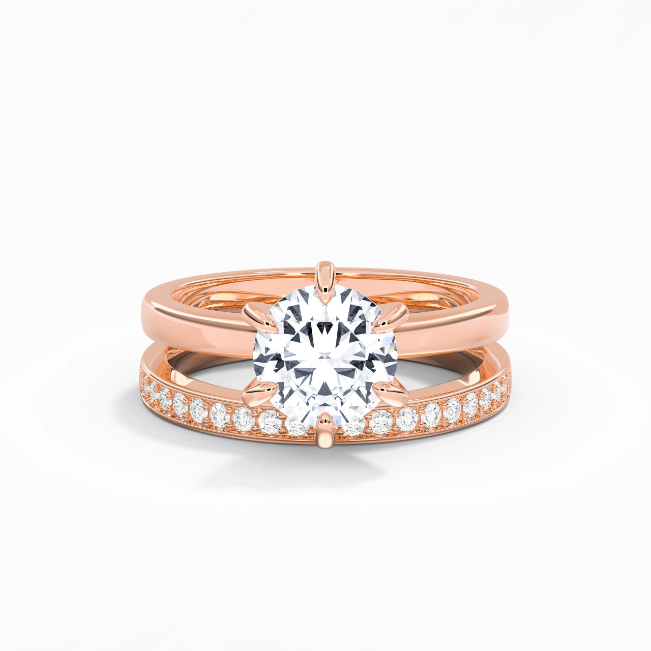 925 Sterling Silver Moissanite Bridal Set