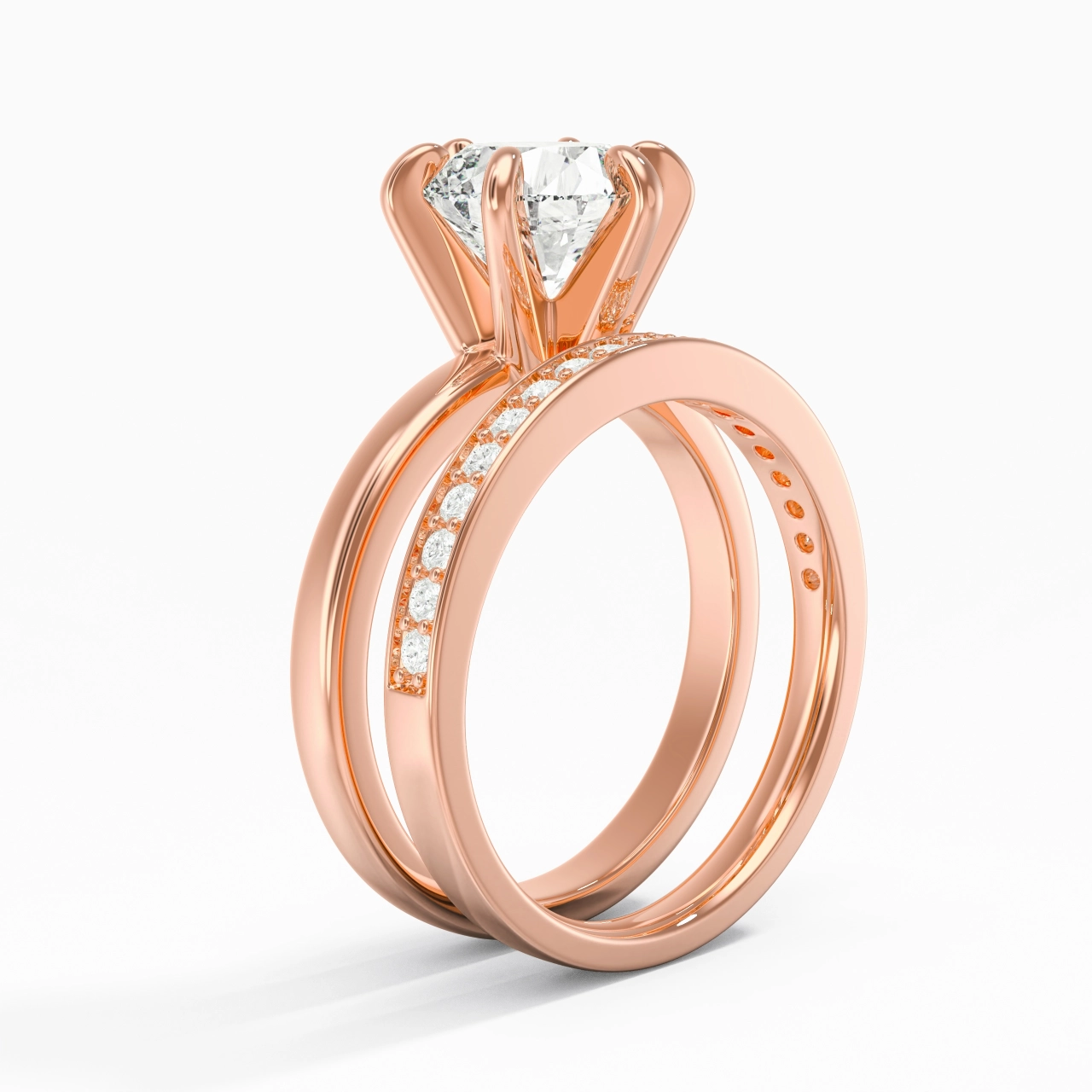 925 Sterling Silver Moissanite Bridal Set