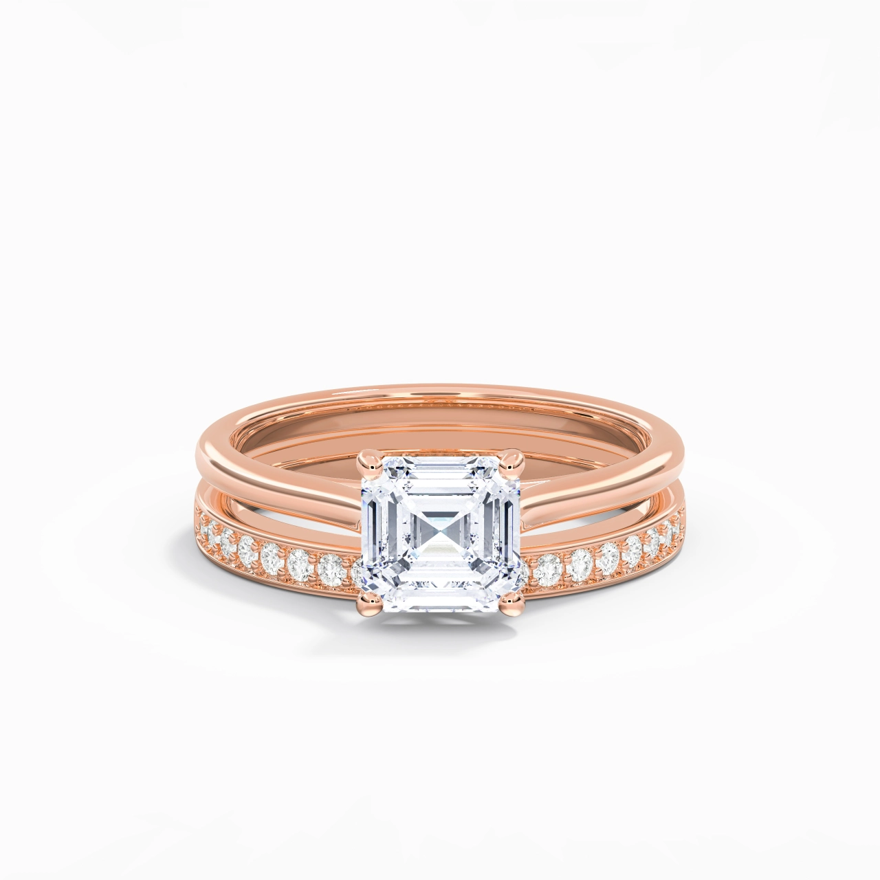 Cathedral Bridal Set 1.50ct Moissanite