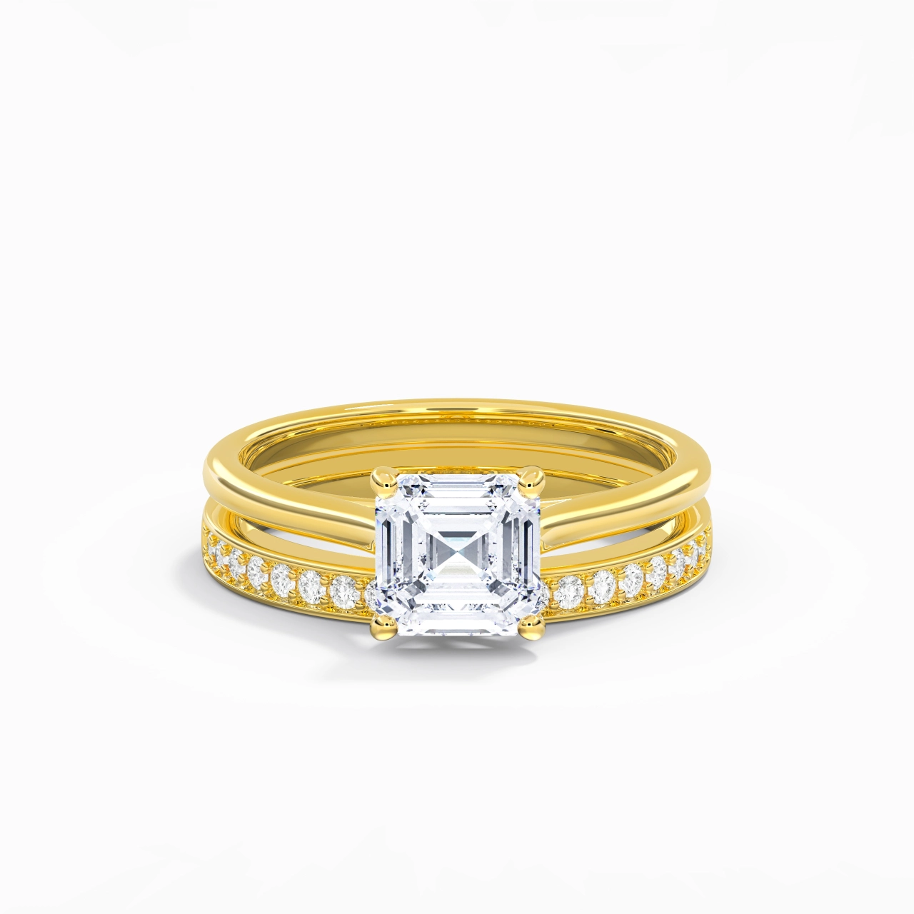 Cathedral Bridal Set 1.50ct Moissanite