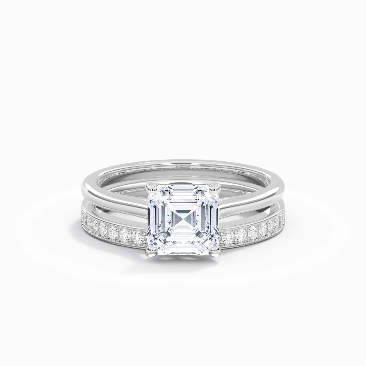 Cathedral Bridal Set 2.00ct Moissanite