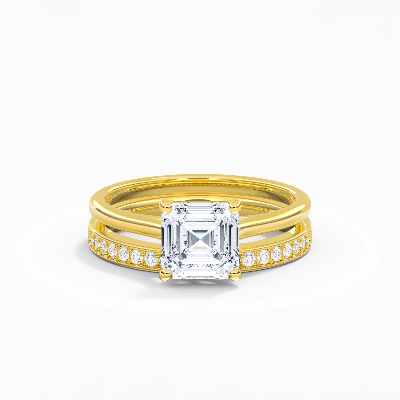 Cathedral Bridal Set 2.00ct Moissanite