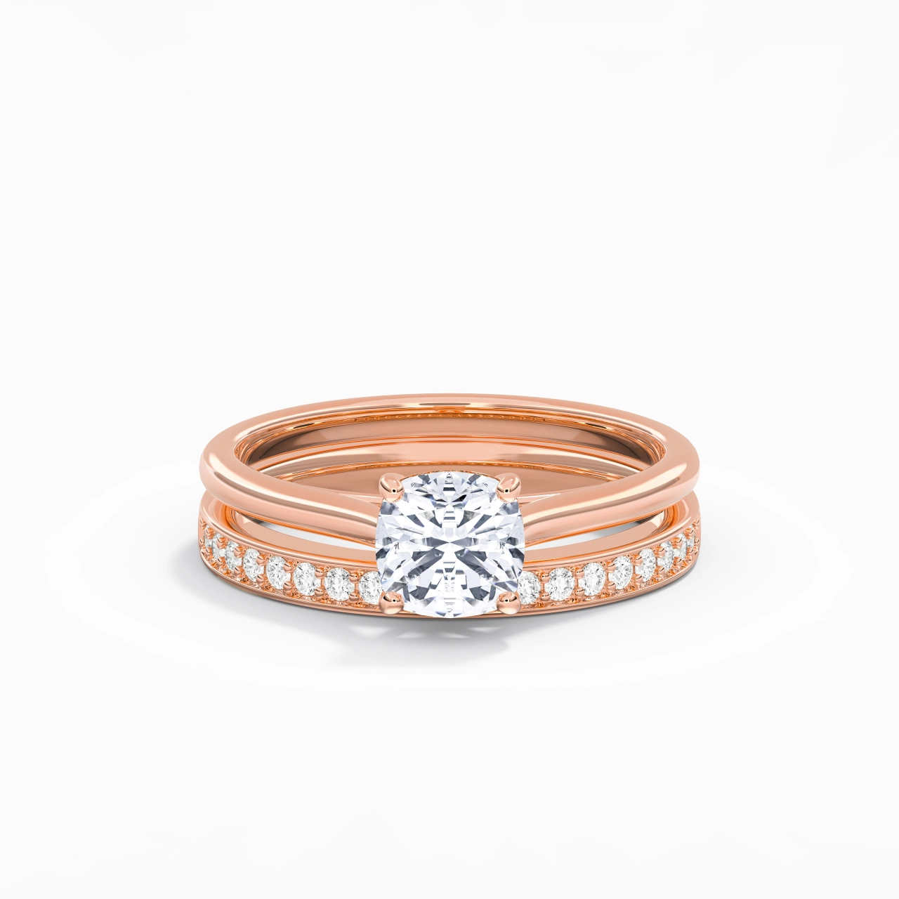 Cathedral Bridal Set 1.00ct Moissanite