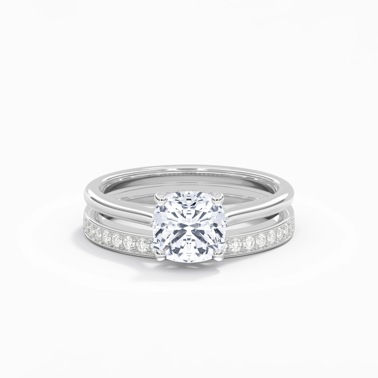 Cathedral Bridal Set 2.00ct Moissanite