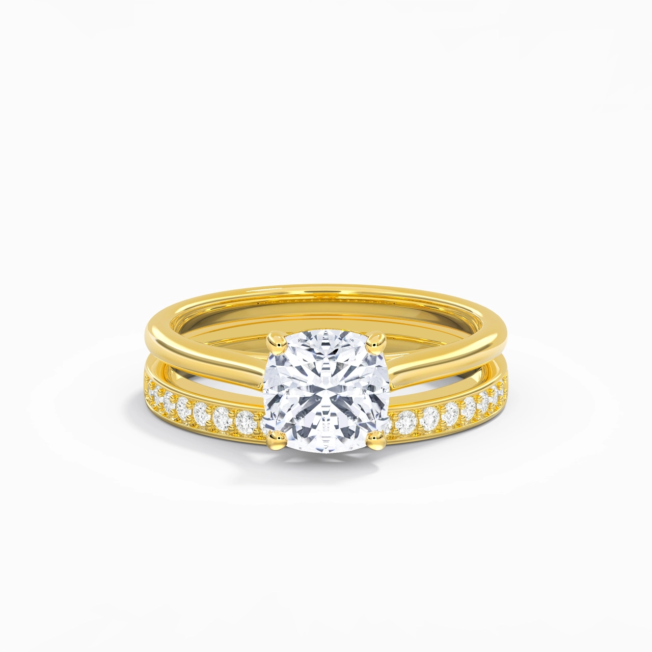 Cathedral Bridal Set 2.00ct Moissanite