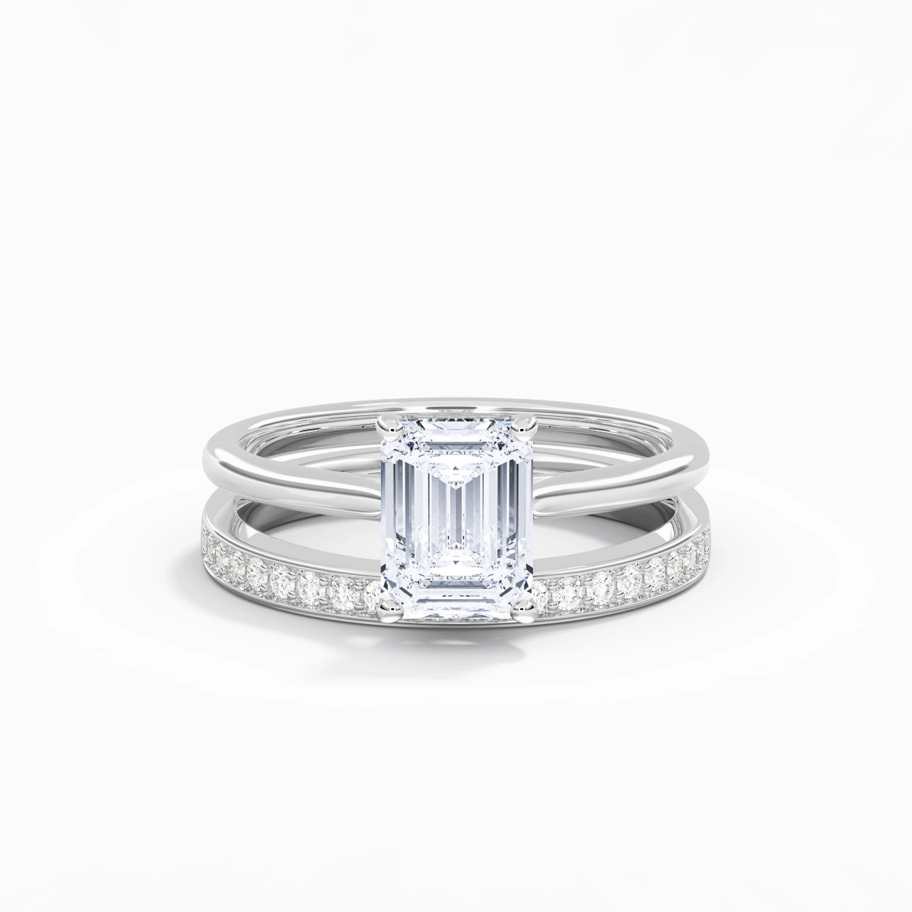 Cathedral Bridal Set 2.00ct Moissanite