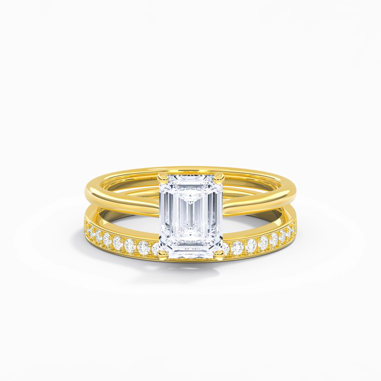Cathedral Bridal Set 2.00ct Moissanite