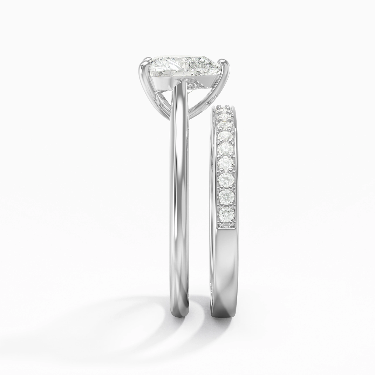 Cathedral Bridal Set 1.50ct Moissanite