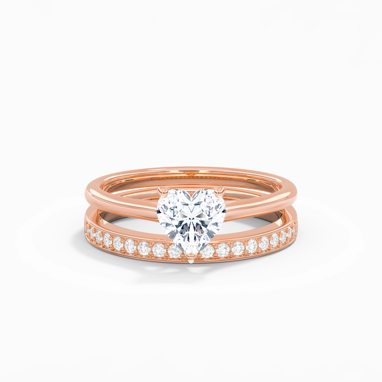 Cathedral Bridal Set 1.00ct Moissanite