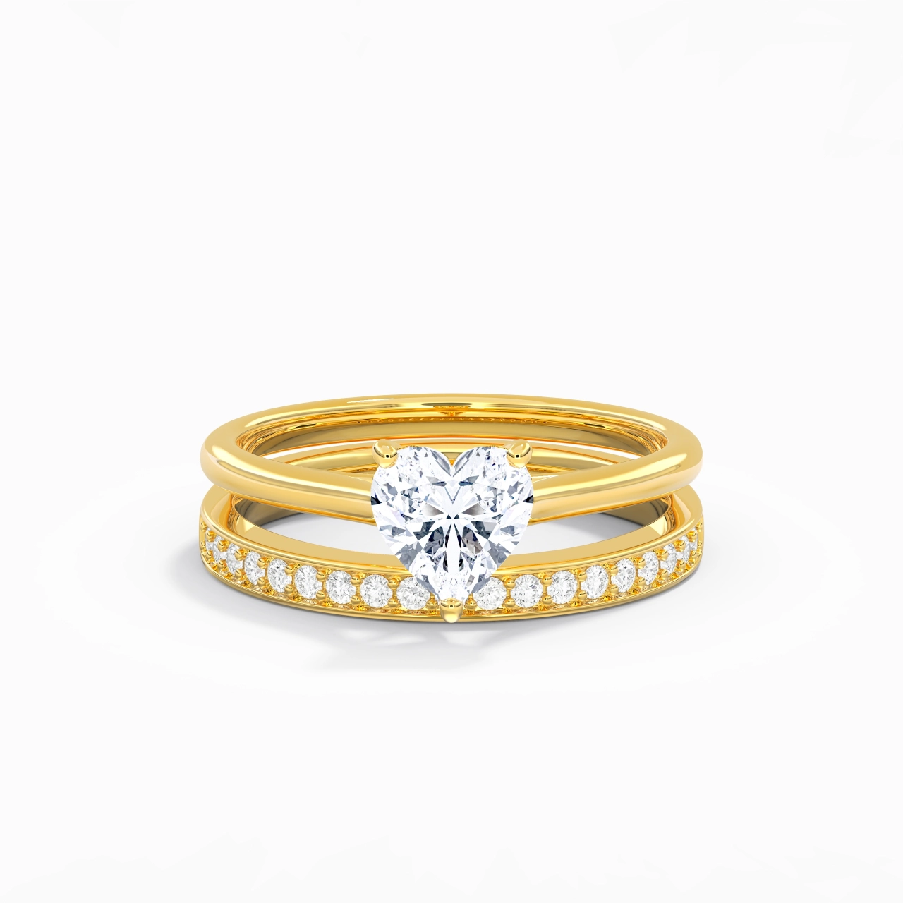 Cathedral Bridal Set 1.00ct Moissanite