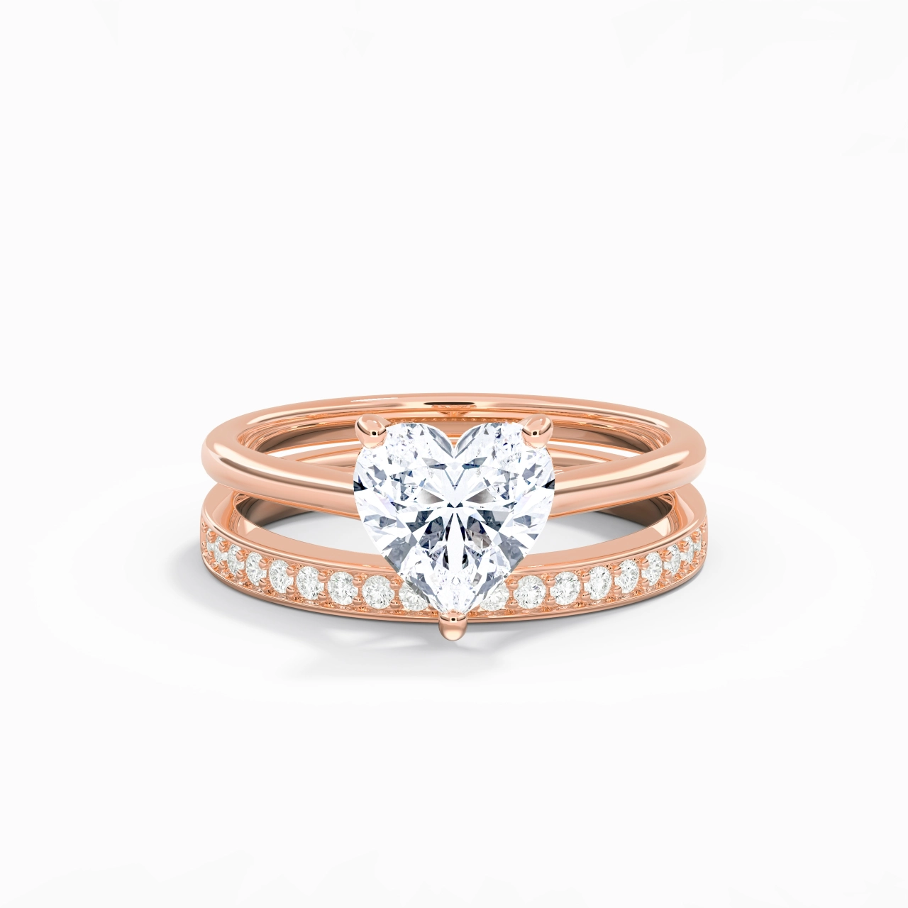 Cathédrale Ensemble nuptial 2.00ct Moissanite