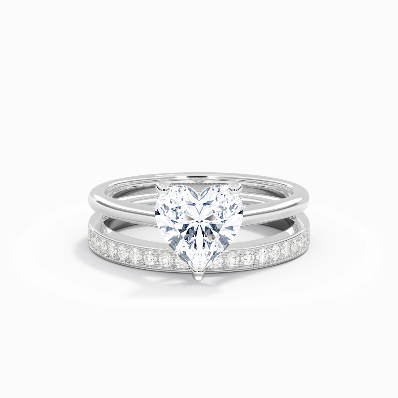 Cathedral Bridal Set 2.00ct Moissanite