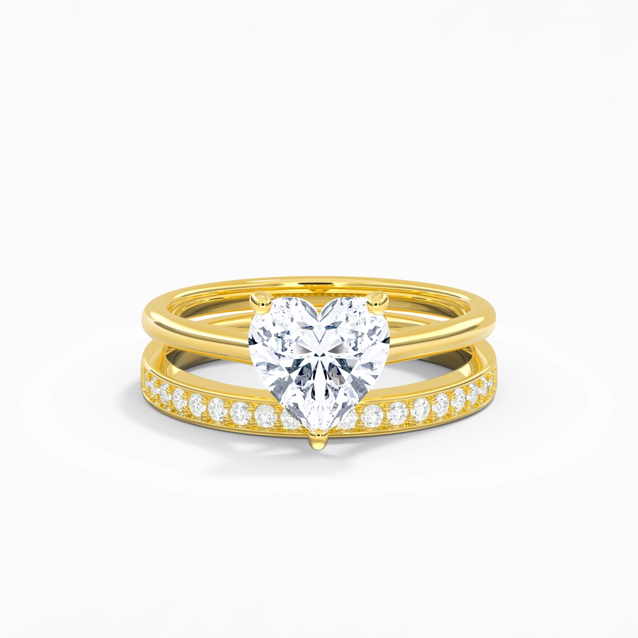 Cathedral Bridal Set 2.00ct Moissanite
