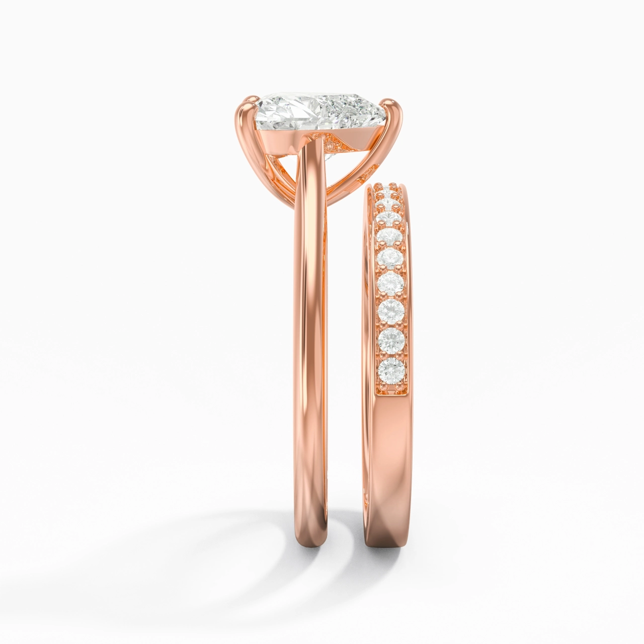 Cathédrale Ensemble nuptial 2.00ct Moissanite