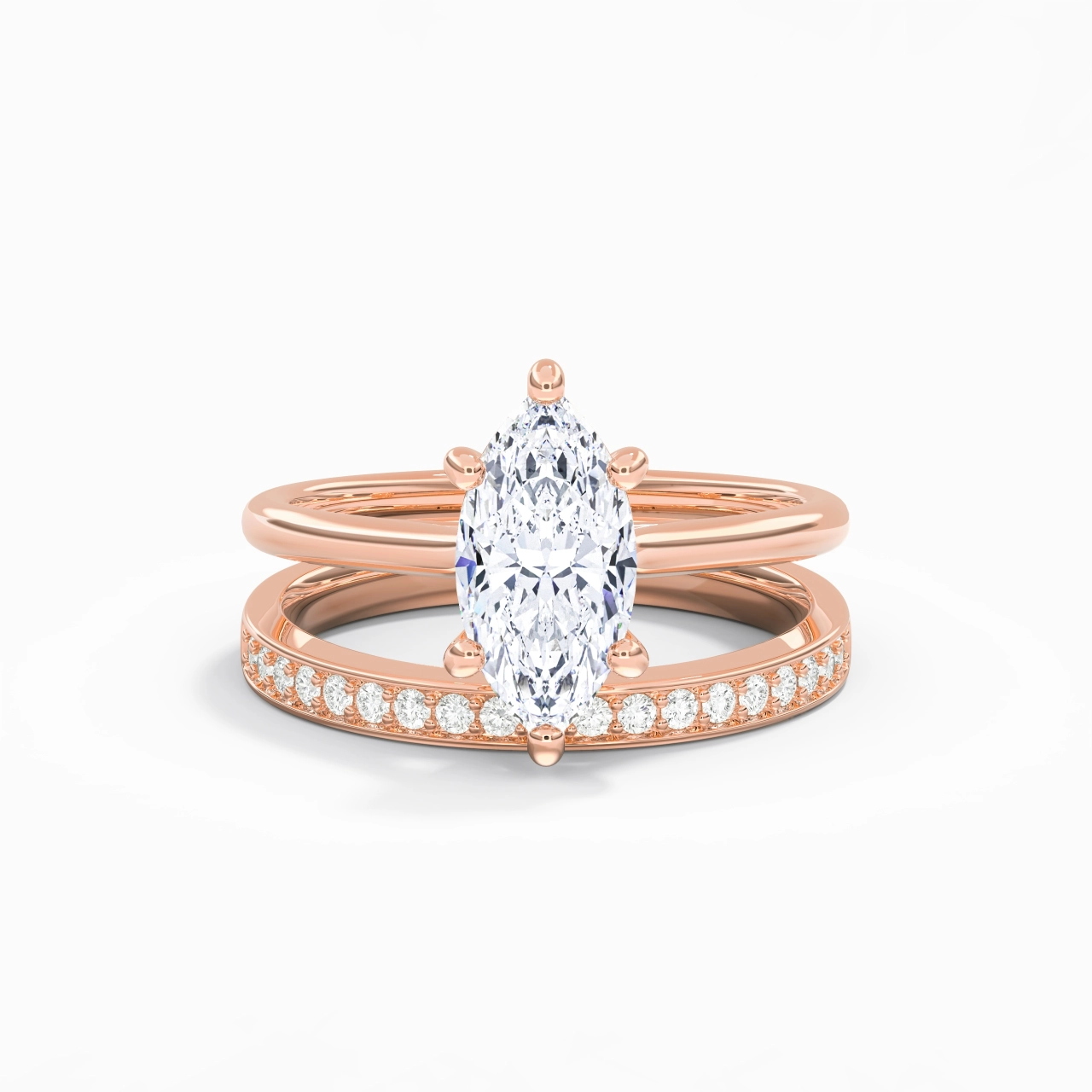Cathedral Bridal Set 2.00ct Moissanite