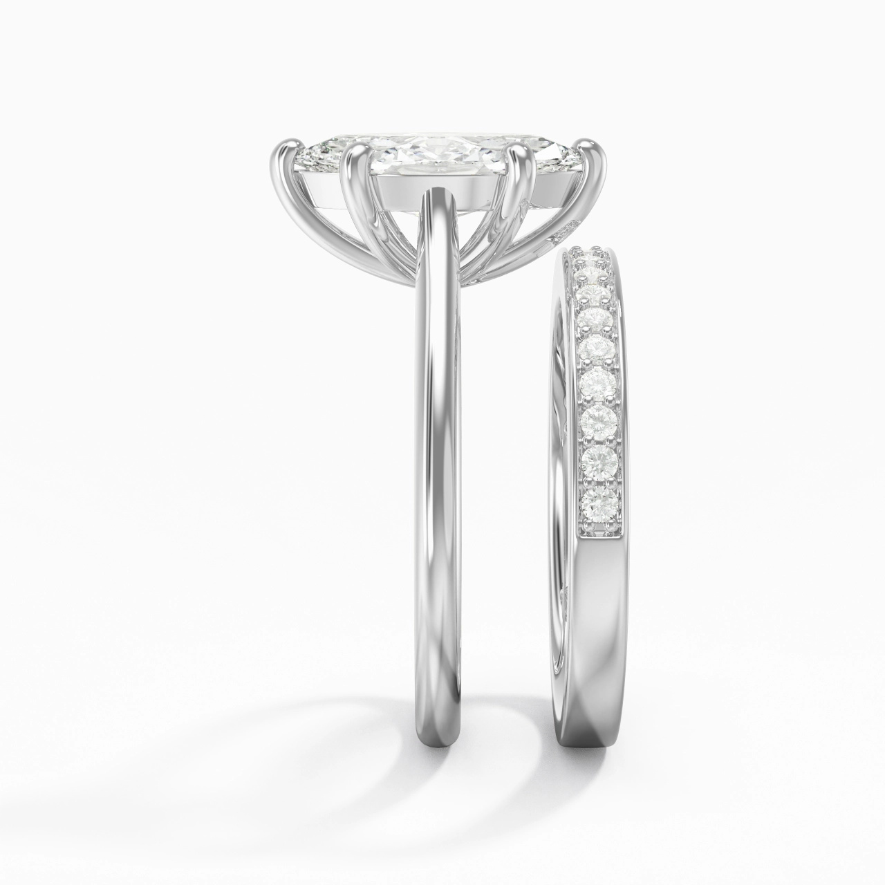 Cathedral Bridal Set 2.00ct Moissanite