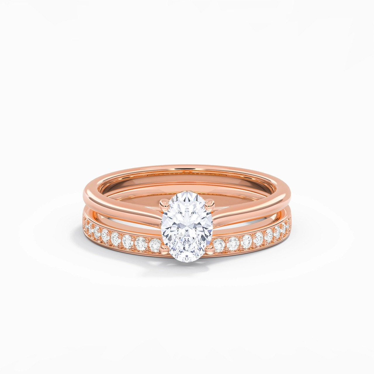 Cathedral Bridal Set 1.00ct Moissanite