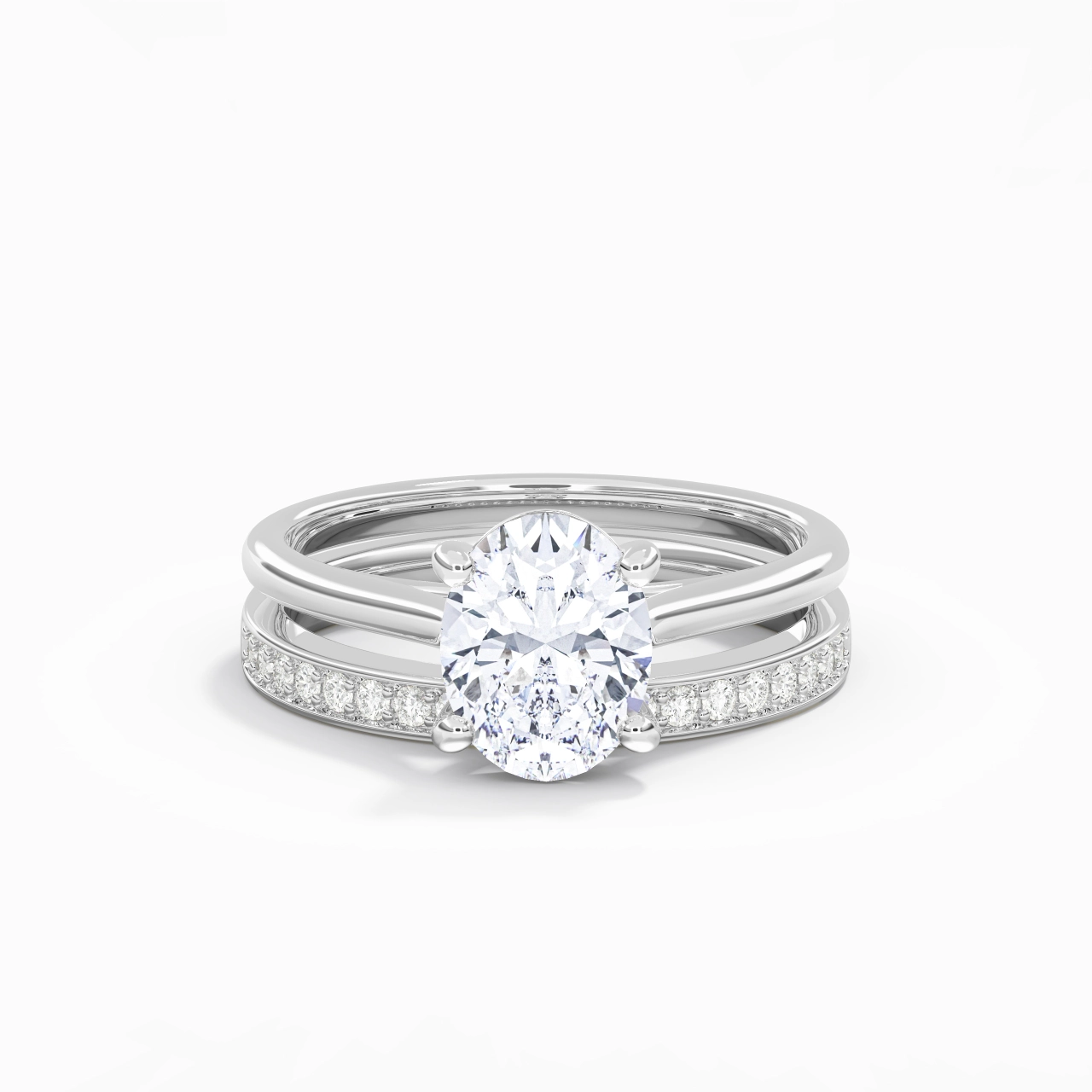 Cathedral Bridal Set 2.00ct Moissanite