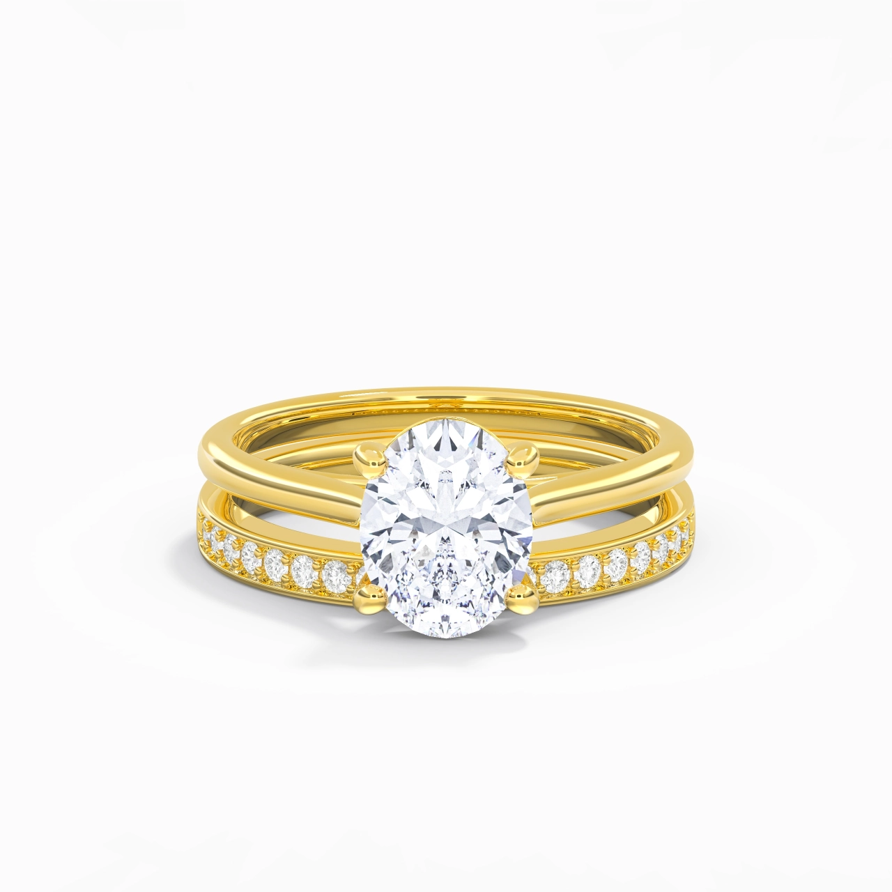 Cathedral Bridal Set 2.00ct Moissanite