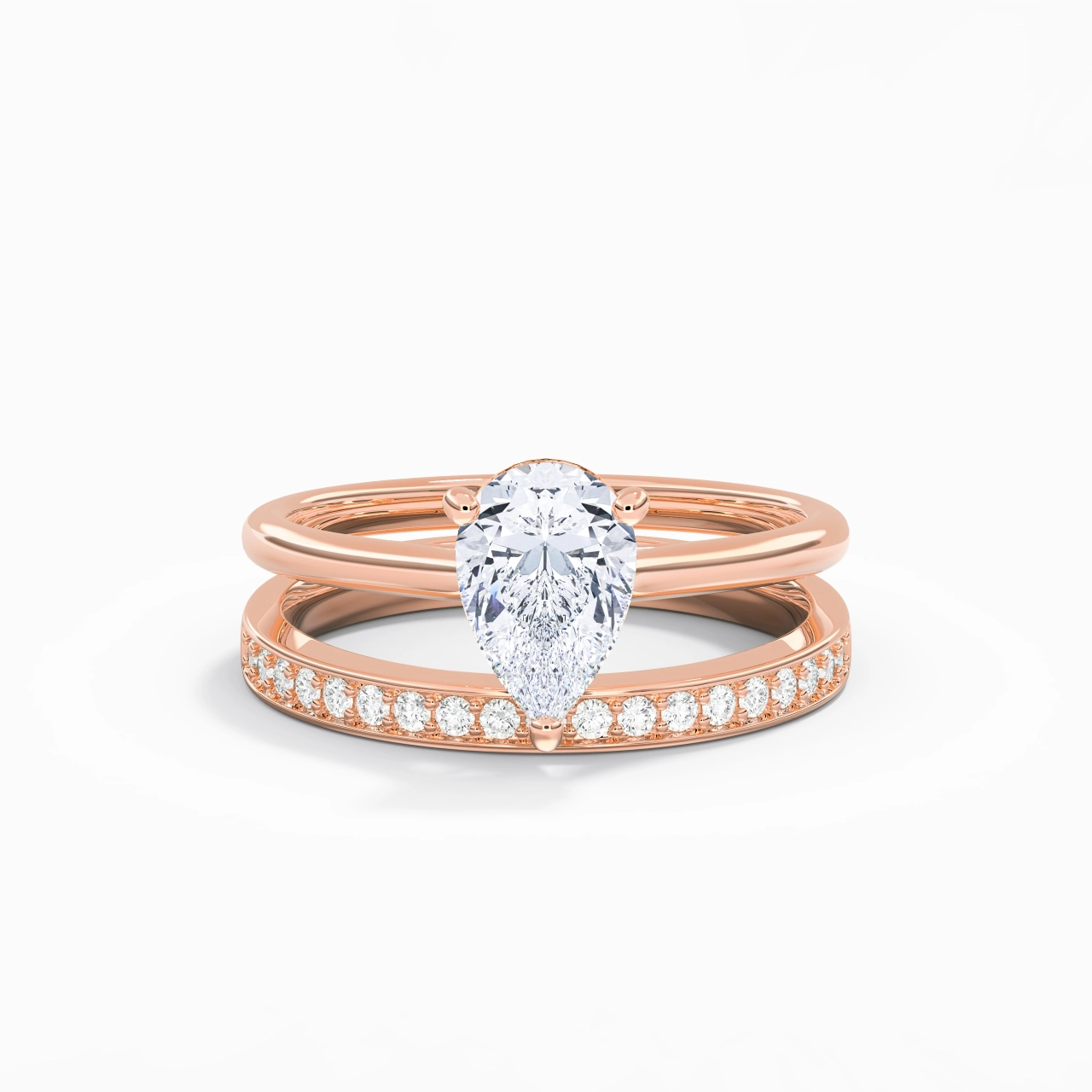 Cathedral Bridal Set 1.50ct Moissanite