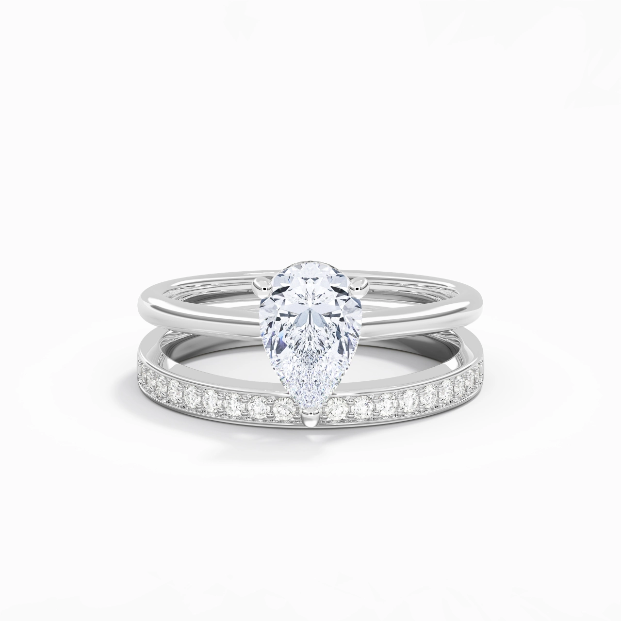 Cathedral Bridal Set 1.50ct Moissanite