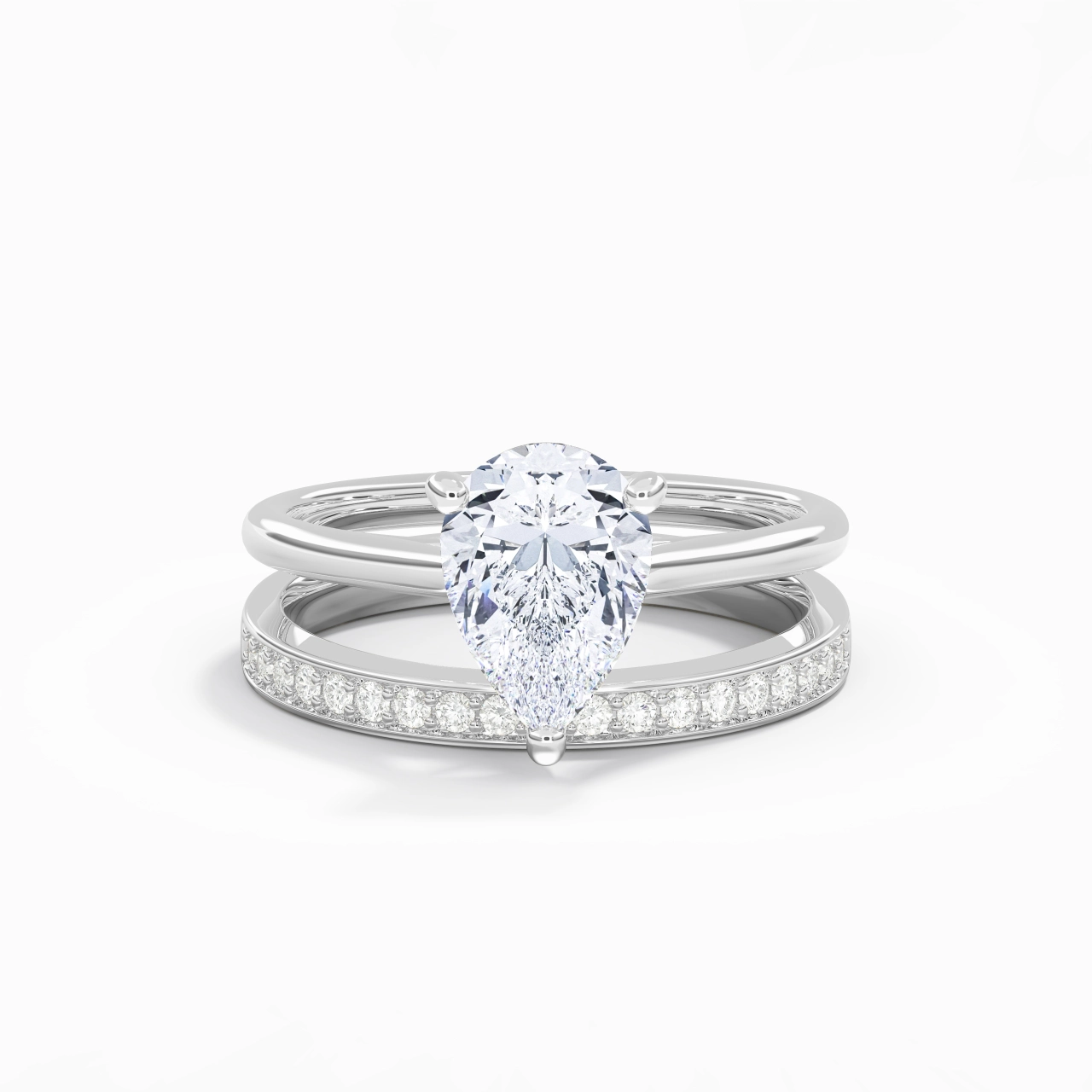 Cathedral Bridal Set 2.00ct Moissanite