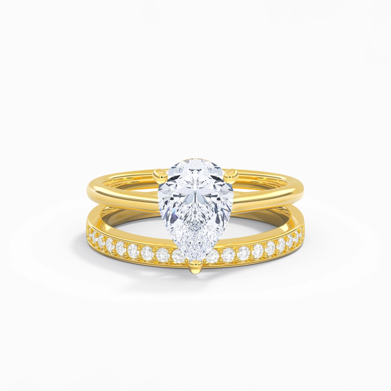 Cathedral Bridal Set 2.00ct Moissanite