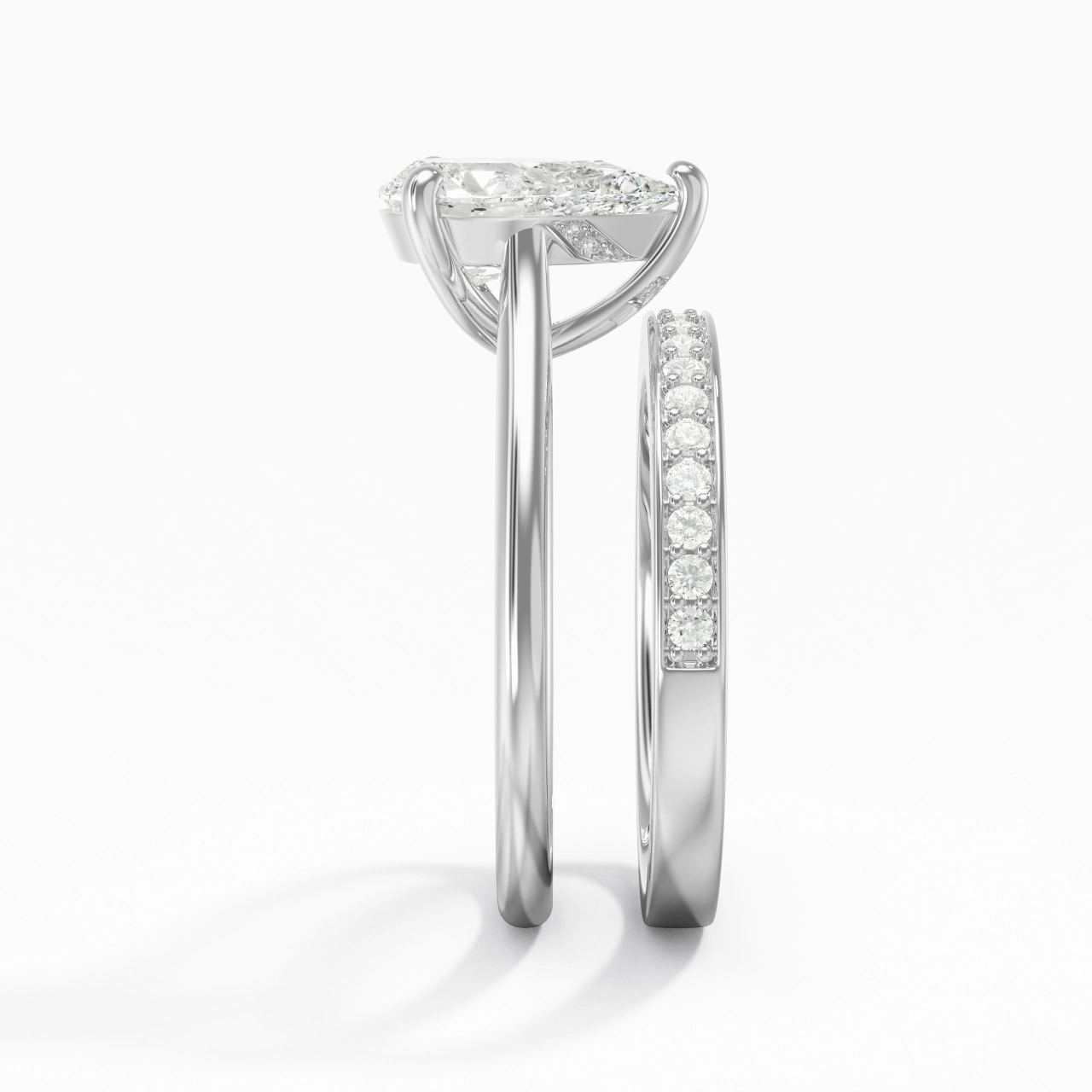 Cathedral Bridal Set 2.00ct Moissanite