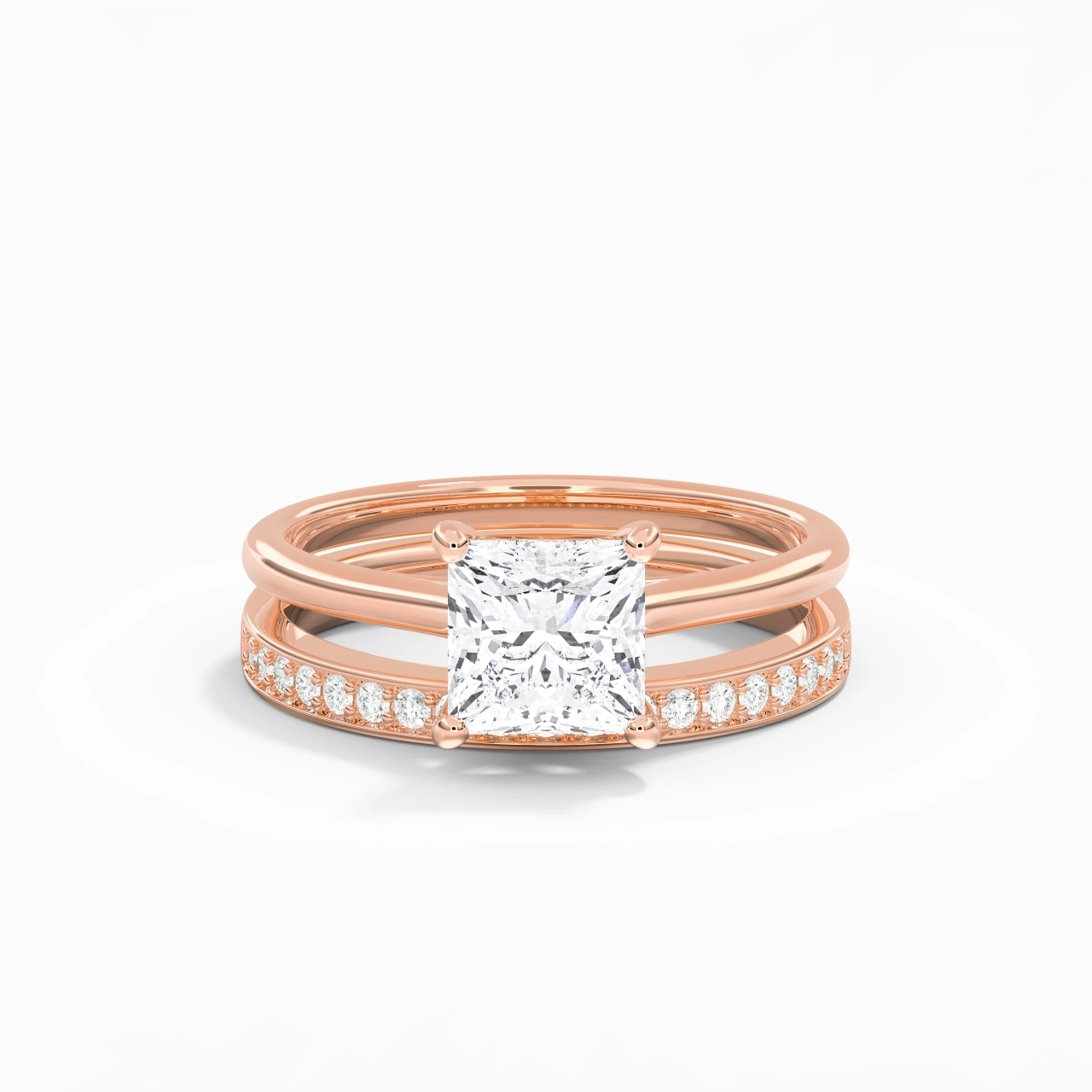 Cathedral Bridal Set 1.50ct Moissanite