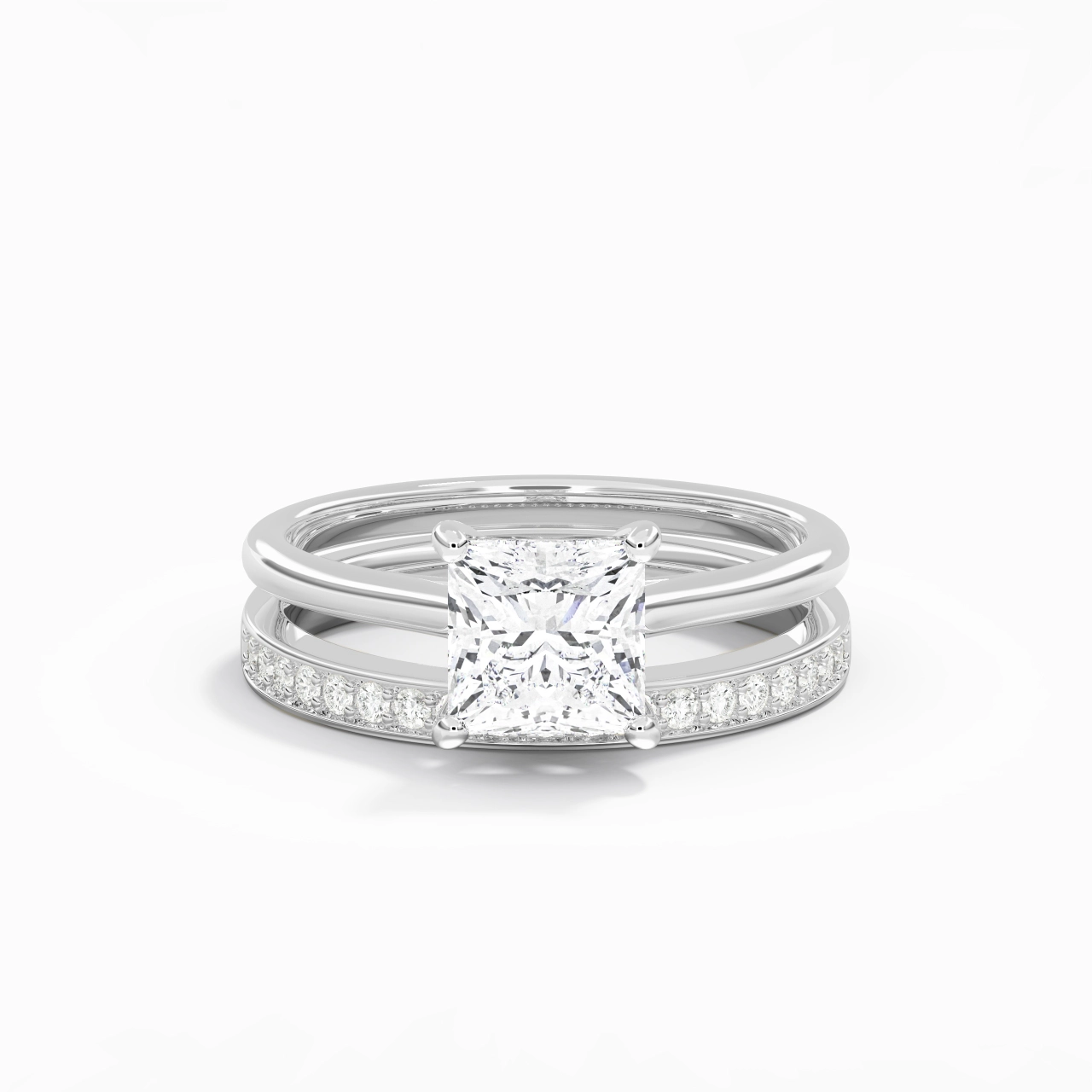 Cathedral Bridal Set 1.50ct Moissanite