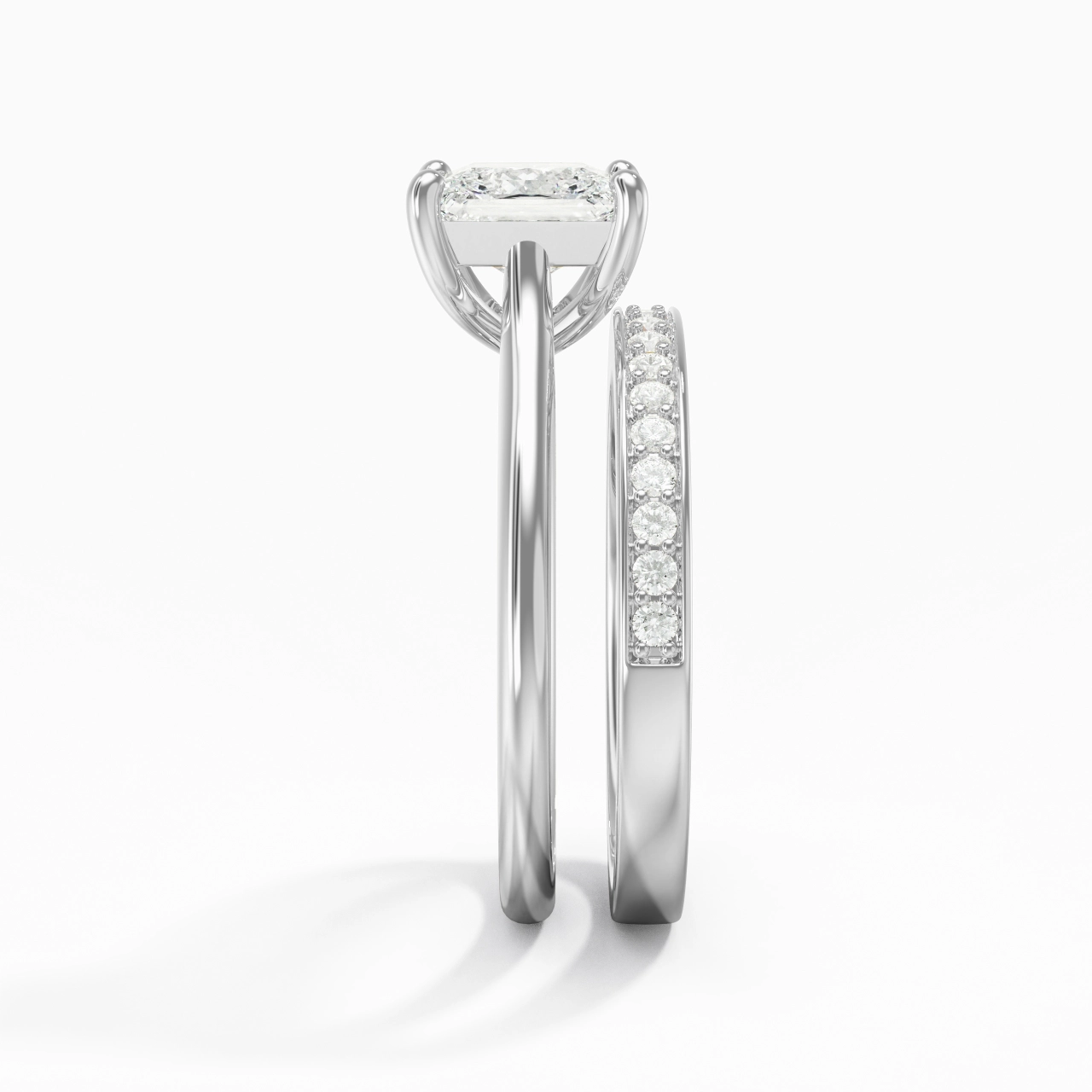 Cathedral Bridal Set 1.50ct Moissanite