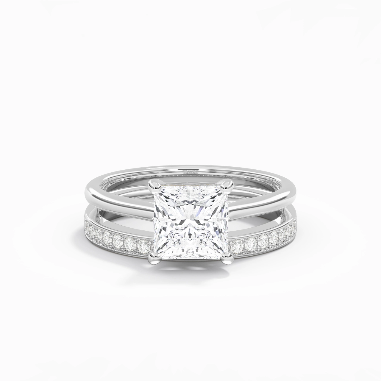 Cathedral Bridal Set 2.00ct Moissanite