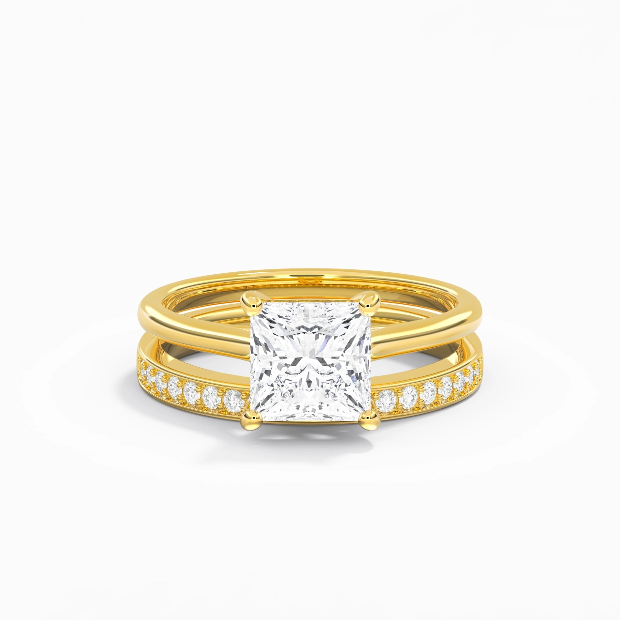 Cathedral Bridal Set 2.00ct Moissanite