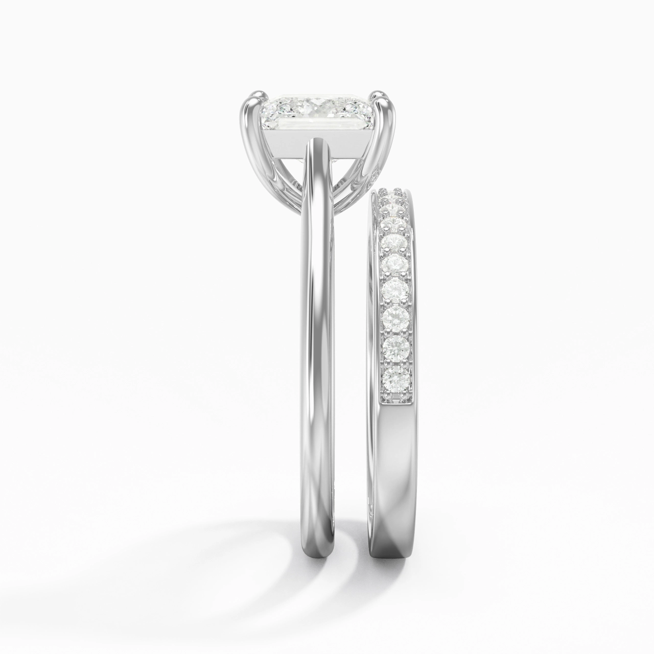 Cathedral Bridal Set 2.00ct Moissanite