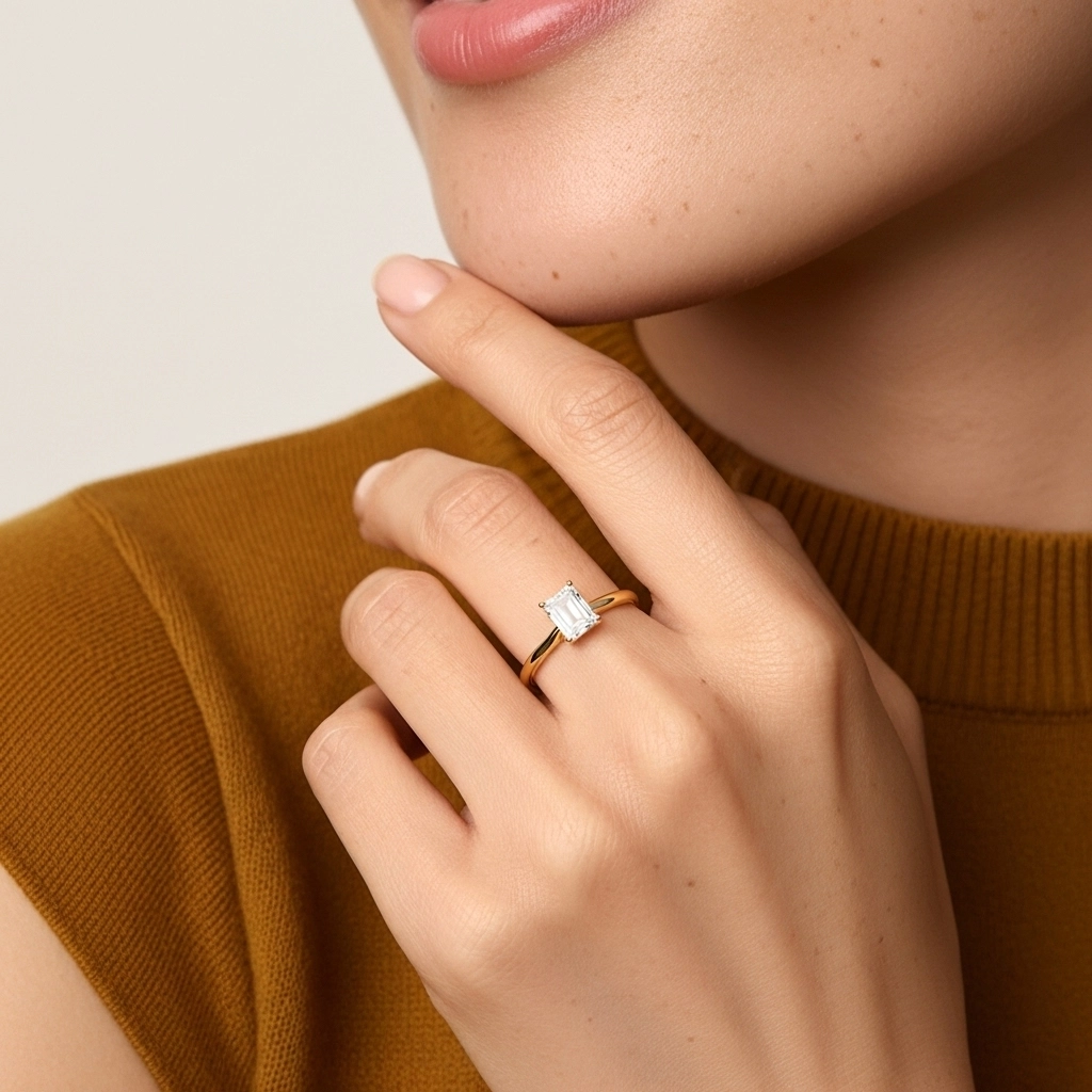 Cathédrale Ensemble nuptial 1.00ct Moissanite