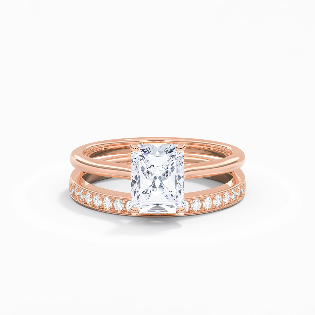 Cathedral Bridal Set 2.00ct Moissanite
