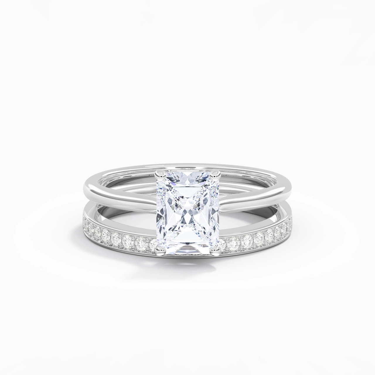 Cathedral Bridal Set 2.00ct Moissanite