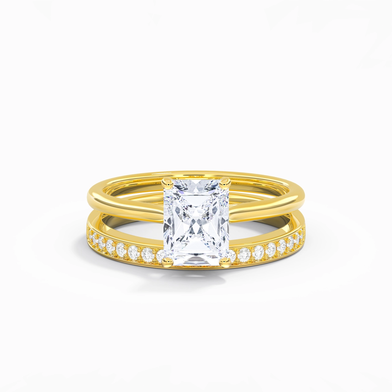 Cathedral Bridal Set 2.00ct Moissanite